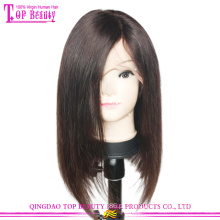 Malaio Remy Cabelo Humano Top de seda bob cabelo humano peruca cheia do laço